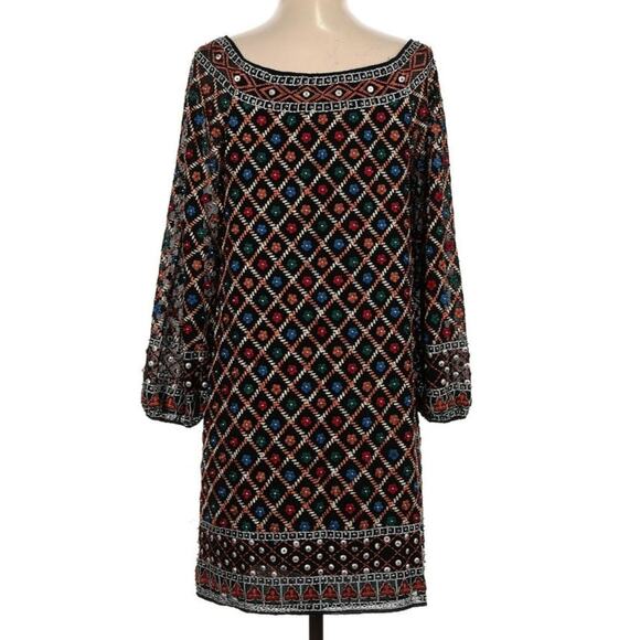 Alice + Olivia Gillian Embroidered Shift Dress - Picture 3 of 6